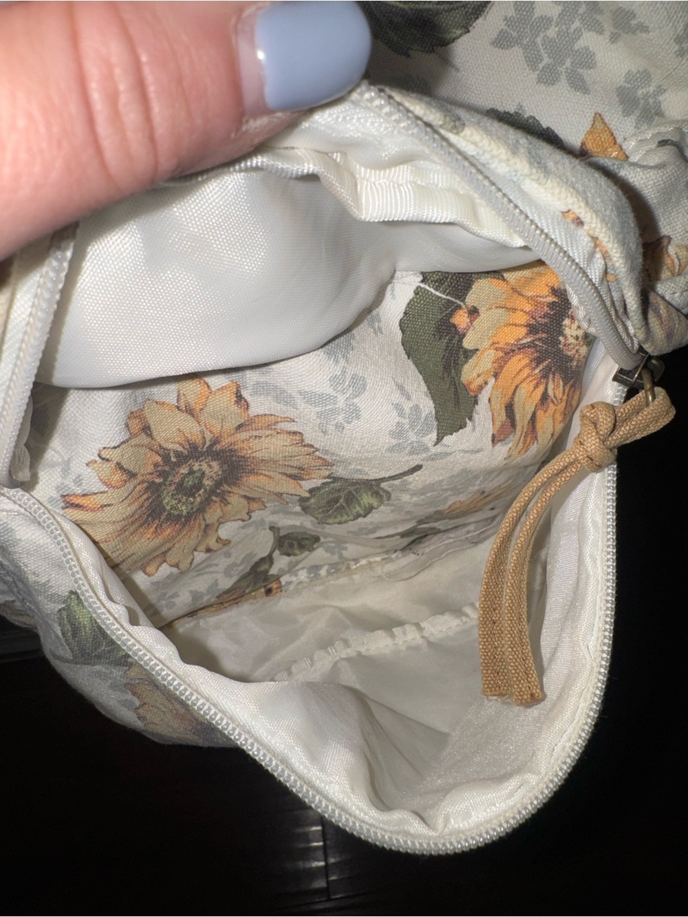 O'Neill Sunflower Print Backpack - Cream & Yellow - Picture 4 of 6